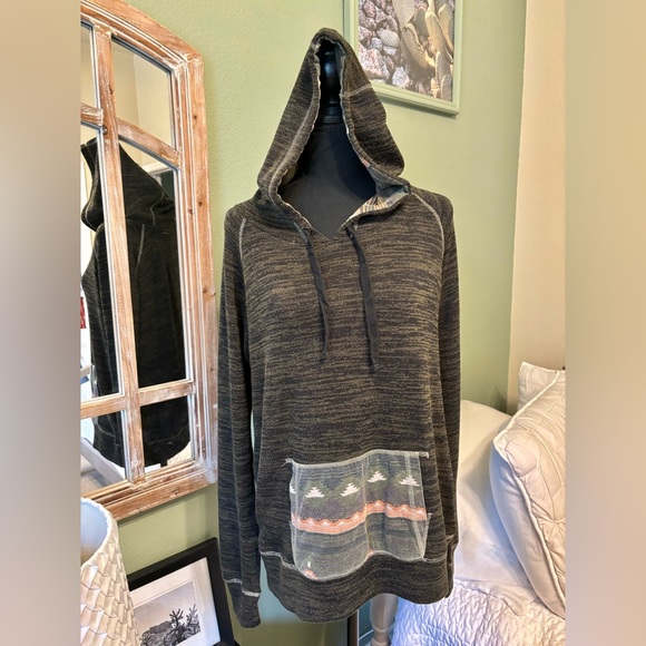 Western Panhandle Green Medium Hoodie Southwest jacket pockets olive army green - Picture 8 of 15